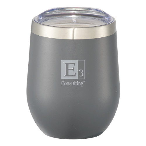 Corzo Vacuum Insulated Charcoal Cup 12oz-E3 Consulting  Engraved