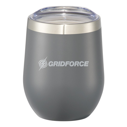 Corzo Vacuum Insulated Charcoal Cup 12oz-Gridforce Engraved