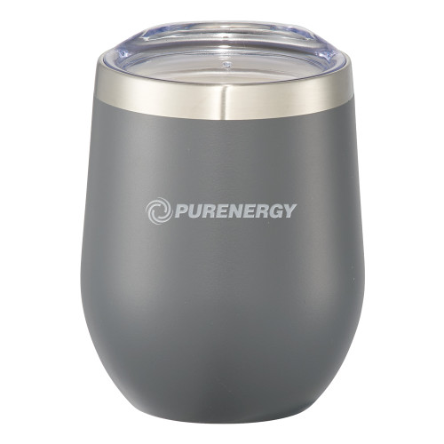 Corzo Vacuum Insulated Charcoal Cup 12oz-PurEnergy Engraved