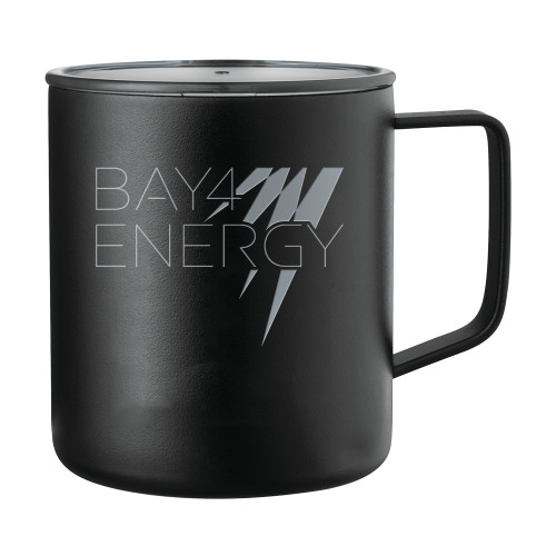 Rover Camp Vacuum Insulated Black Mug 14oz-NAES Bay4 Energy Engraved