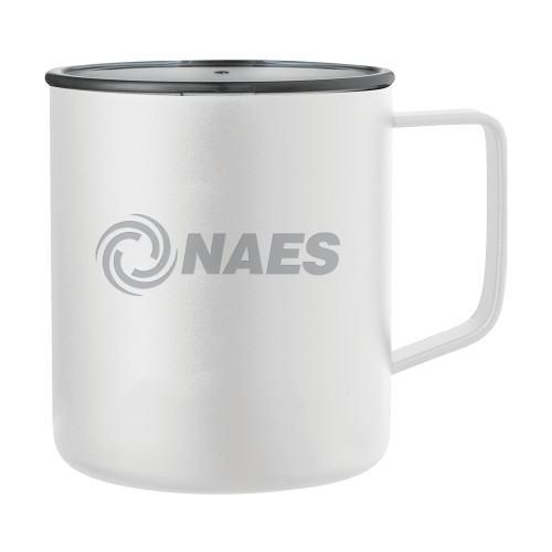 Rover Camp Vacuum Insulated White Mug 14oz-NAES  Engraved