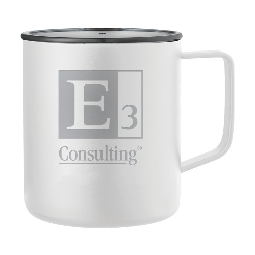 Rover Camp Vacuum Insulated White Mug 14oz-E3 Consulting  Engraved