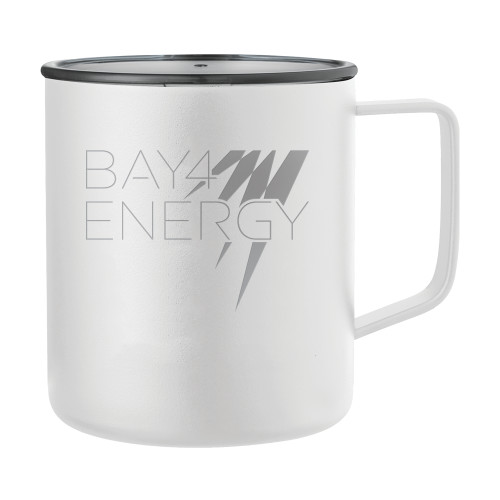 Rover Camp Vacuum Insulated White Mug 14oz-NAES Bay4 Energy Engraved