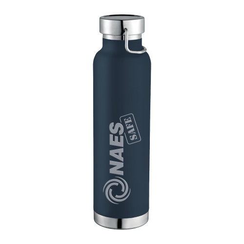 Thor Copper Vacuum Insulated Navy Bottle 22oz-NAES Safe  Engraved