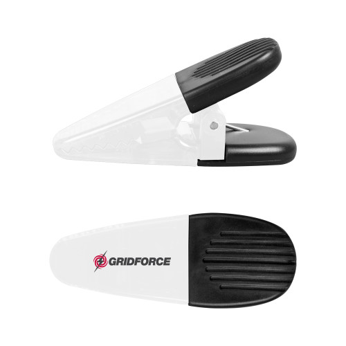 White Crocodile Clip/Magnet-Gridforce