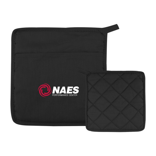 Quilted Canvas Black Pot Holder-NAES Performance Center