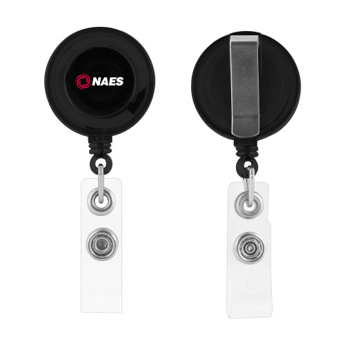 Black Retractable Badge Holder-NAES