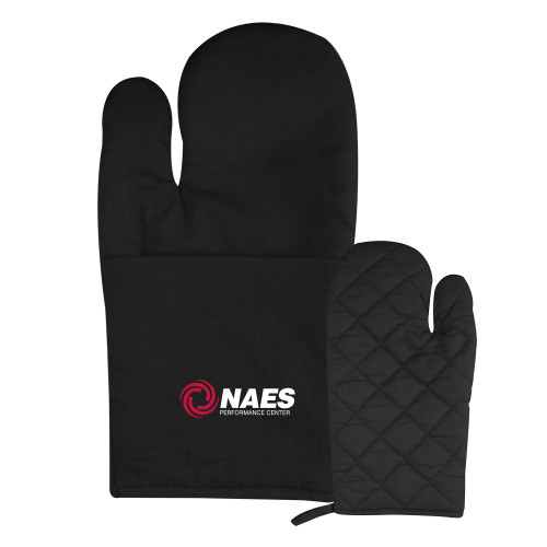 Quilted Canvas Black Oven Mitt-NAES Performance Center