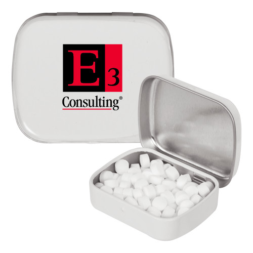White Rectangular Peppermint Tin-E3 Consulting