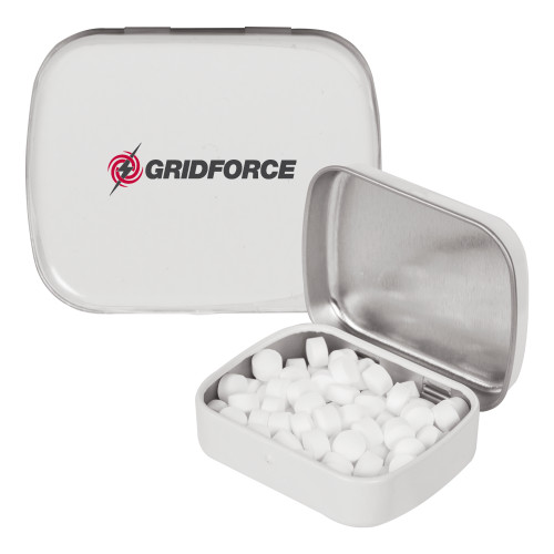 White Rectangular Peppermint Tin-Gridforce