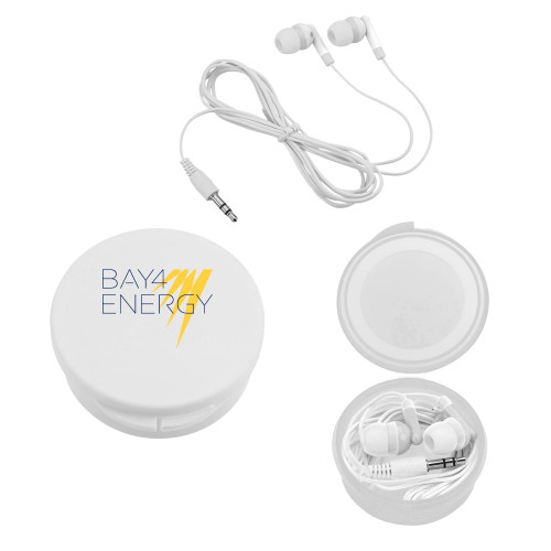 Ear Buds in White Case-NAES Bay4 Energy