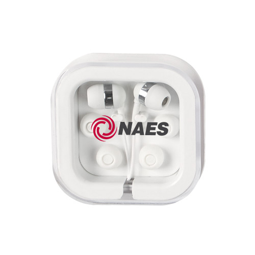 Ear Buds in Clear Square Case-NAES