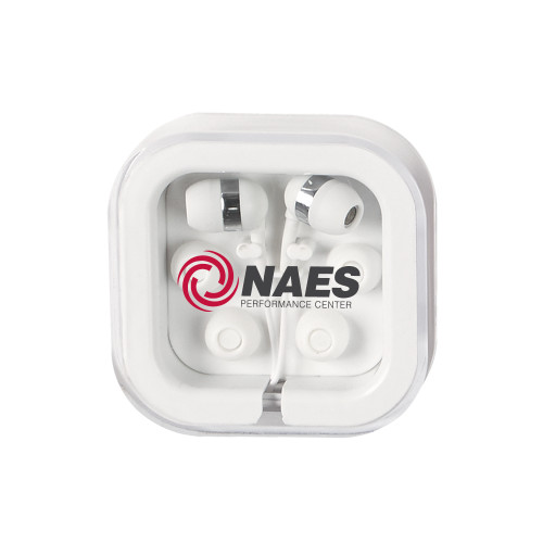 Ear Buds in Clear Square Case-NAES Performance Center