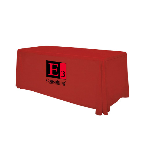 Red 6 foot Table Throw-E3 Consulting