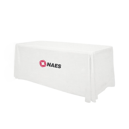 White 6 foot Table Throw-NAES