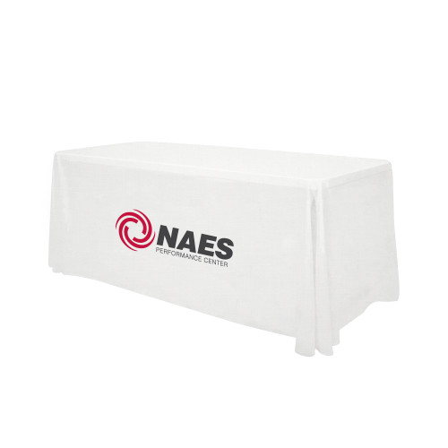 White 6 foot Table Throw-NAES Performance Center