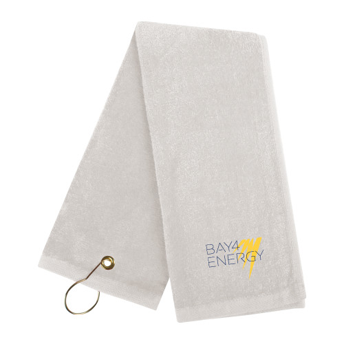 White Golf Towel-NAES Bay4 Energy