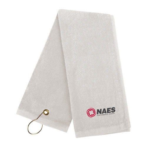 White Golf Towel-NAES Performance Center
