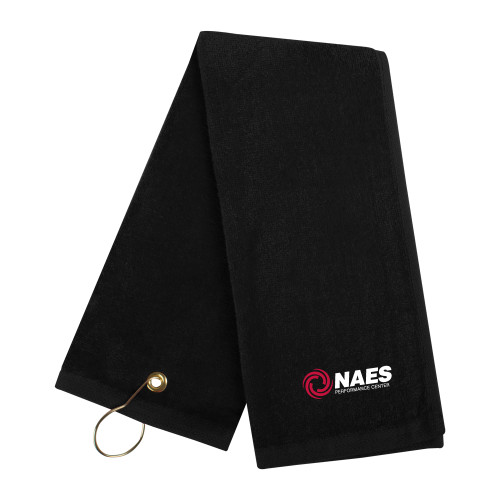Black Golf Towel-NAES Performance Center