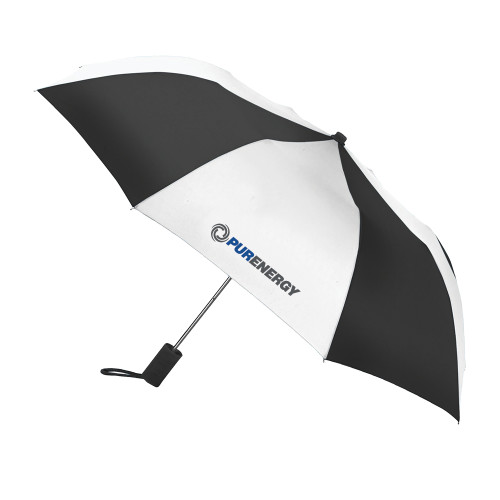 42 Inch Slim Stick Black/White Umbrella-PurEnergy
