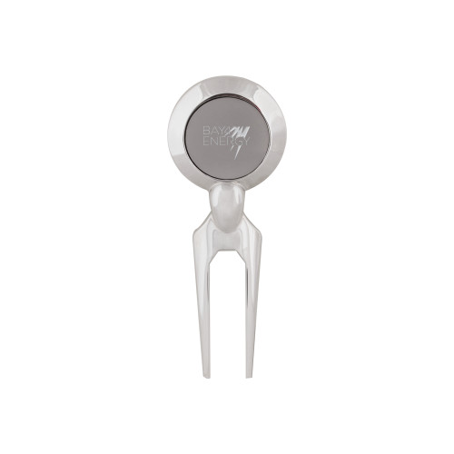 Silver Divot Tool/Ball Marker-NAES Bay4 Energy Engraved