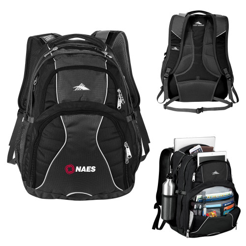High Sierra Black Swerve Computer Backpack-NAES
