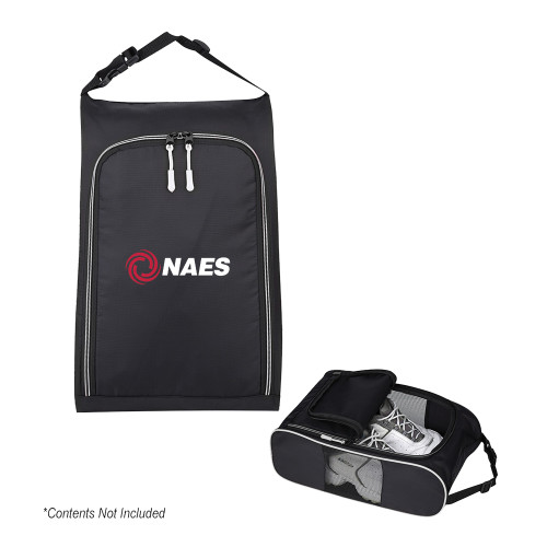 Crosstown Side Mesh Black Shoe Bag-NAES