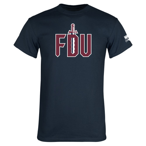 Navy T Shirt-NEC FDU with Sword