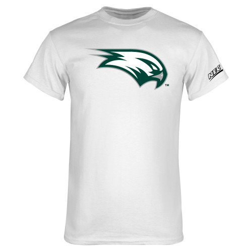 White T Shirt-Northeast Conference Wagner College Mascot Mark