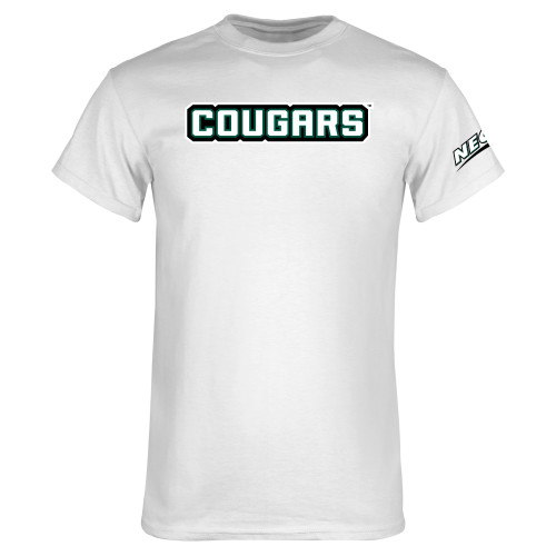 White T Shirt-Cougars Wordmark