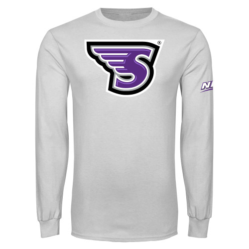 White Long Sleeve T Shirt-NEC Stonehill S
