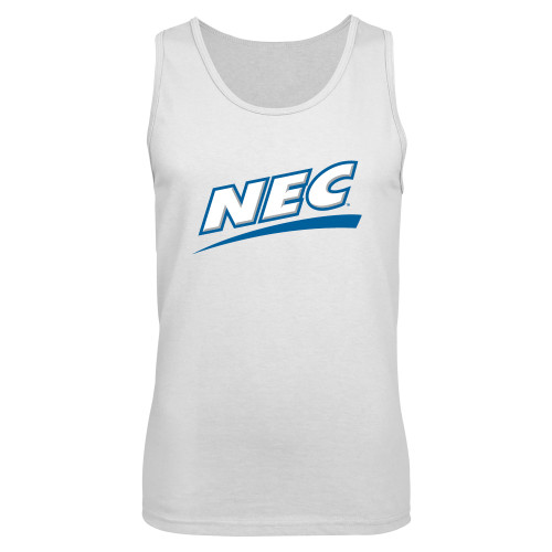 White Tank Top-Northeast Conference NEC Flat Mark