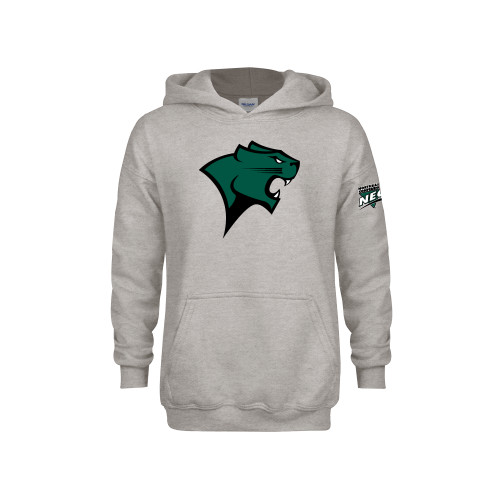 Youth Grey Fleece Hood-Chicago State University Cougar Head