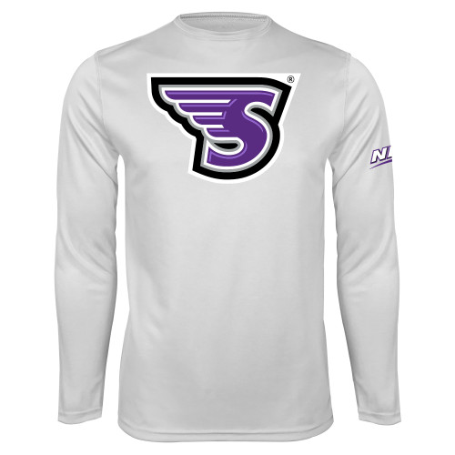 White Performance Long Sleeve Shirt-NEC Stonehill S