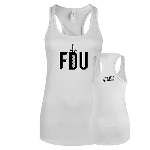 Next Level Racerback Tank White-NEC FDU with Sword
