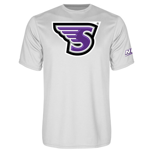 White Performance Tee-NEC Stonehill S