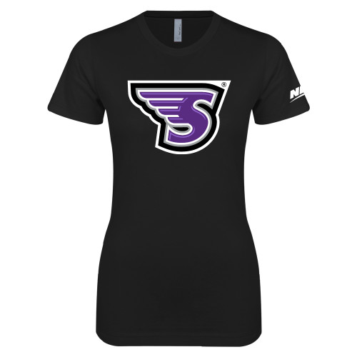 Next Level Womens Black Boyfriend Tee-NEC Stonehill S