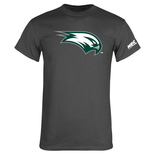 Charcoal T Shirt-Northeast Conference Wagner College Mascot Mark