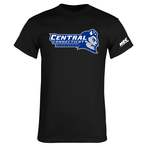 Black T Shirt-Northeast Conference Central Connecticut Primary Mark