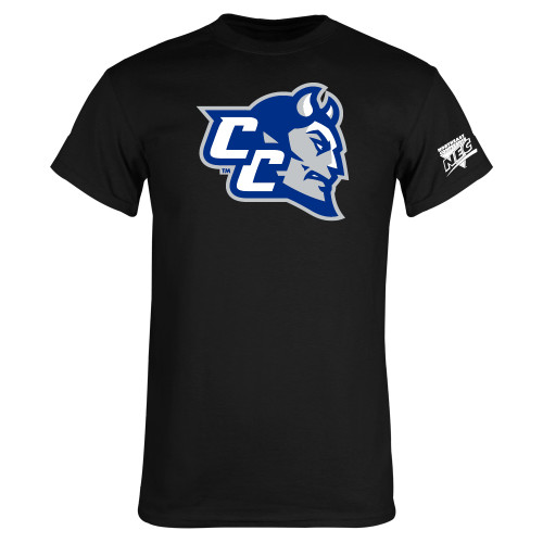 Black T Shirt-Northeast Conference Central Connecticut CC Mascot Mark