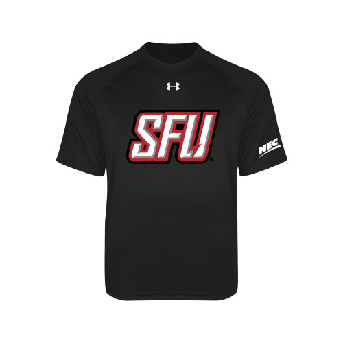 Under Armour Youth Black Tech Tee-Northeast Conference Saint Francis University Primary Mark