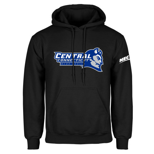 Black Fleece Hoodie-Northeast Conference Central Connecticut Primary Mark