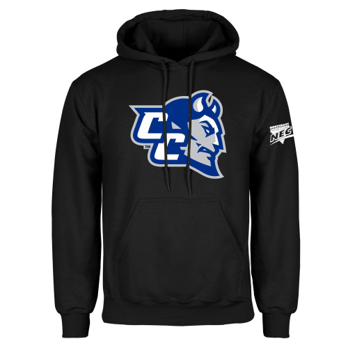 Black Fleece Hoodie-Northeast Conference Central Connecticut CC Mascot Mark