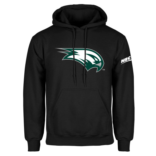 Black Fleece Hoodie-Northeast Conference Wagner College Mascot Mark