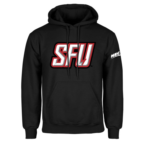 Black Fleece Hoodie-Northeast Conference Saint Francis University Primary Mark