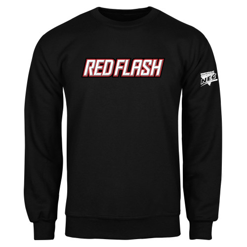 Black Fleece Crew-Northeast Conference Saint Francis University Red Flash Wordmark
