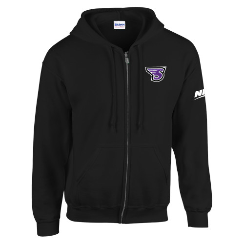 Black Fleece Full Zip Hoodie-NEC Stonehill S