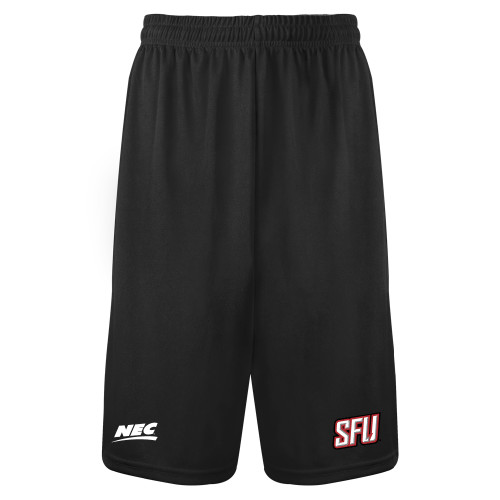 Black Performance Classic 9 Inch Short-Northeast Conference Saint Francis University Primary Mark