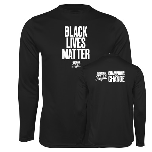 Black Performance Long Sleeve Shirt-BLM