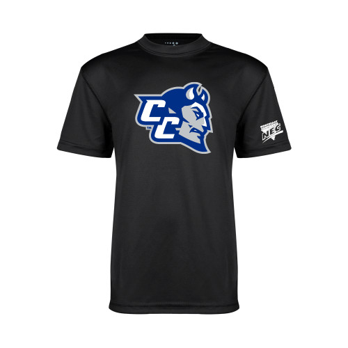 Youth Performance Black Tee-Northeast Conference Central Connecticut CC Mascot Mark
